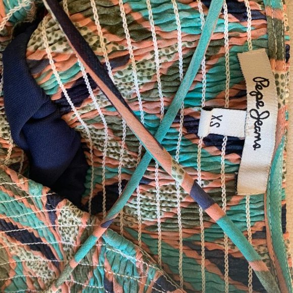 Pepe Jeans Colma Robe dress, Multicolore (Sunset Orange), XS - Picture 4 of 6